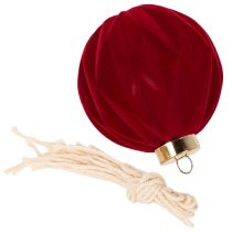 kohteita Joulupallo, samettinen pinta, punainen, 8 cm, 12 palaa