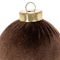 kohteita Joulupallot, samettikuvio, lämpimien värien sekoitus, 8 cm, 12 kpl