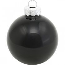 kohteita Mini joulukuusipallo, kuusen koristesekoitus, joulukuusipallot musta H4,5cm Ø4cm aitoa lasia 24 kpl