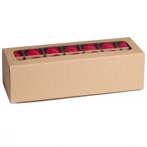 kohteita Lasiset joulukuusenpallot/kuusenkoristeet punaisina, Ø4 cm, 24 kpl