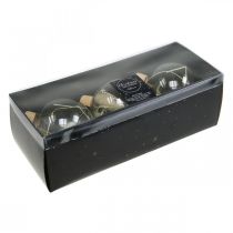 kohteita Joulupallot lasillinen koristepallo täynnä kuivattuja kukkia Ø8cm 3kpl