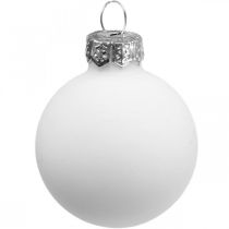 Joulupallot lasi valkoinen lasipallo matta/kiiltävä Ø4cm 60p