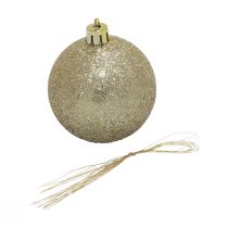 kohteita Joulupallot muovinen samppanja glitter matta Ø6cm 10 kpl
