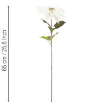 kohteita Keinotekoinen valkoinen joulutähti, suuri kukkiva oksakoriste, 65 cm, 2 kpl