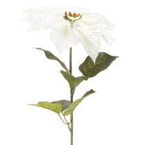 kohteita Keinotekoinen valkoinen joulutähti, suuri kukkiva oksakoriste, 65 cm, 2 kpl