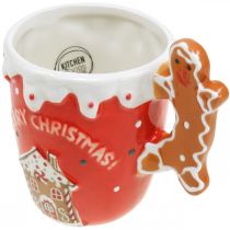 kohteita Joulukuppi Merry Christmas punainen keraaminen K10,5cm
