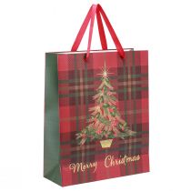 kohteita Joululaukku kahvoilla ruudullinen joulukuusi 26×32×10cm 4kpl