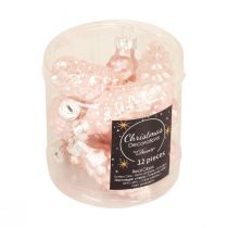 kohteita Joulukartio lasi Pinkki lasikartio Joulu 6,5cm 10p