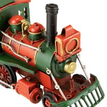 kohteita Joulujuna punainen metallinen koristeveturi joulukuusella 20cm