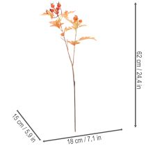 kohteita Keinotekoinen orapihlajan oksa lehdillä ja marjoilla, 62 cm