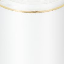 kohteita Valkoinen kranssinauha kultareunalla tietokoneella tulostukseen, satiininauha, vedenpitävä, 25 m x 125 mm