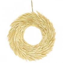 Luonnollinen seppele, vehnäseppele, vehnäseppele, viljaseppele 37cm