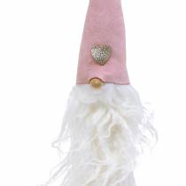 kohteita Gnome pää ripustukseen 45cm pinkki/harmaa 2 kpl