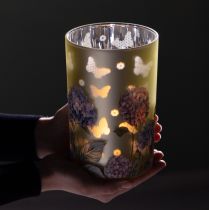 kohteita Lasinen tuikkukuppi kukka-aiheella harmonisiin elämän hetkiin, 18 cm