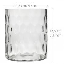 Lyhtylasi, kukkamaljakko, lasimaljakko pyöreä Ø11,5cm K13,5cm