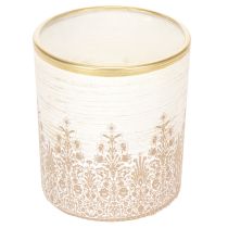 kohteita Lasinen tuikkukuppi kukkakuviolla, Ø8cm K9cm, 2 kpl