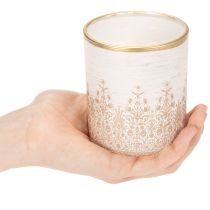 kohteita Lasinen tuikkukuppi kukkakuviolla, Ø8cm K9cm, 2 kpl