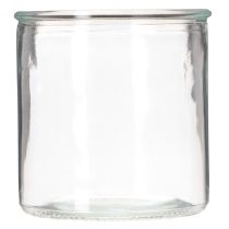 kohteita Lasinen lieriömäinen maljakko, läpinäkyvä, monikäyttöinen, 10 cm, 3 kpl