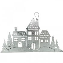 kohteita Joulukoristeita taloja, kynttilänjalka metallia L20cm