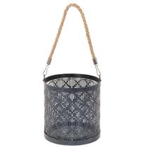 kohteita Metallinen tuikkukuppi, koristeellinen lyhty kahvalla, antrasiitti, Ø16cm, 2 kpl