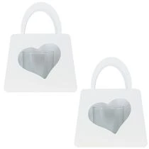 kohteita Lyhty metallinen koristelaukku sydämellä valkoinen H18cm 2kpl