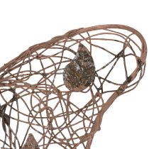 kohteita Metallinen lyhty, seinäkoriste, perhonen, ruosteenvärinen viimeistely, 36,5 cm