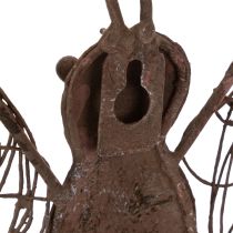 kohteita Metallinen lyhty, seinäkoriste, perhonen, ruosteenvärinen viimeistely, 36,5 cm