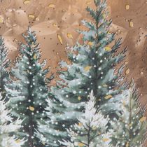 kohteita Lasinen tuikkukuppi, jossa on talvimetsä lumessa, joulukoriste, 20 cm