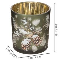 kohteita Lasinen tuikkupidike talvikuusen oksalla, 8 cm, 2 kpl
