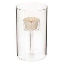 kohteita Lasinen kynttilänjalka pylväskynttilöille, sisäkkeellä, 15 cm, 2 kpl
