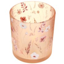 kohteita Elegantti kynttilänjalka, jossa herkkä kukkakuvio harmoniseen huoneen sisustukseen, 8 cm, 4 kpl