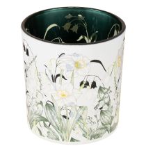 kohteita Koristeellinen lasilyhty lehtikuviolla tyylikkäisiin kodin yksityiskohtiin, 8 cm, 4 kpl