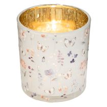 kohteita Koristeellinen lasilyhty perhoskuviolla tyylikkääseen sisustukseen, 8 cm, 4 kpl