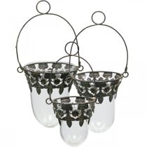 Lyhtylasi ripustukseen koristeluun 24/28/30cm sarja 3 kpl