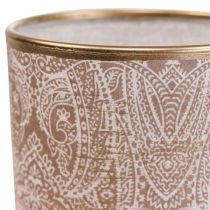 Lyhty Lasi Tea Light Teline Paisley Pattern Ø8cm K9cm 2kpl