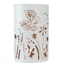 kohteita Lyhty metallinen valkokultainen perhonen Ø12,5cm K20,5cm