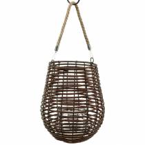 kohteita Koristelyhty, kynttiläkoriste kahvalla, lyhty korissa Ø23cm H27cm