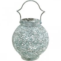 Metallilyhty, lyhty, kynttilänjalka antiikkisen ilmeen Ø15cm H22cm