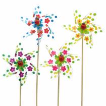 Tuulimylly minivärinen leppäkerttu Ø9cm 12p