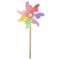 kohteita Pinwheel koristeena tuulimylly pieni kepissä värillinen Ø14cm 30cm