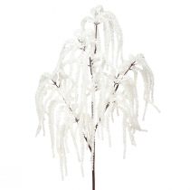 kohteita Koristeellinen oksa itkevä paju talvikoristelu valkoinen glitter 82cm 2kpl