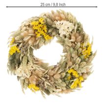 kohteita Kuivakukkaseppele, luonnonmukainen koriste pöydälle, olohuoneeseen ja eteiseen, 25 cm