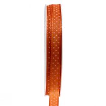 kohteita Lahjanauha pilkullinen koristenauha oranssi 10mm 25m