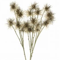 kohteita Xanthium tekokukka syyskoriste 6 kukkaa kerma, ruskea 80cm 3kpl