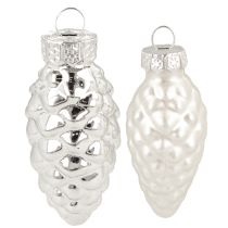 kohteita Lasiset kartiot, hopeaa, 5 cm, 14 kpl