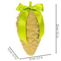 kohteita Keinotekoiset männynkäpyriipukset lahjanauhalla ja rusetilla, 23 cm, 3 kpl