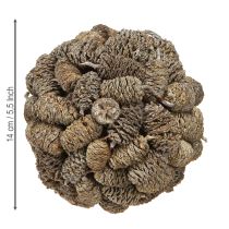 kohteita Kartiopallo leppäkäpyjen ripustamiseen, valkoinen, pesty, 12 cm