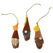Cone Gnome Riipus Gnome Decoration Autumn Gnome H10cm 6kpl
