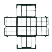 kohteita Tiiliristikko 1/2 260mm x 260mm x 75mm litteä 20 kpl