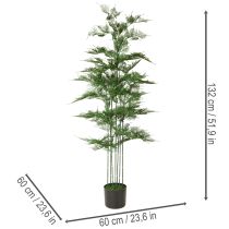 kohteita Keinotekoinen bambupuu, vihreä, 132 cm, huonekasvi
